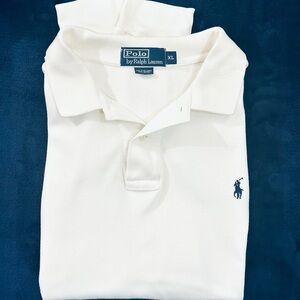 🐎Polo Ralph Lauren Men’s Long-sleeve Collared Pullover Shirt, Size XL, White